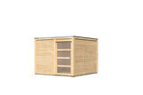 KARIBU Exklusivmodell Quadro Gartenhaus, naturbelassen, nordische Fichte, 276 x 276 x 214 cm 33794-1 02.jpg