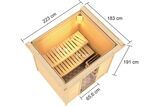 KARIBU Sauna Adelina, Fichtenholz 38 mm, Fronteinstieg, ca. 2,5m² 5 20227-5.jpg
