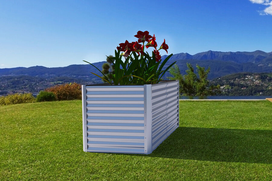 OUTFLEXX Hochbeet silber Zincalume Gartenmoebel.de