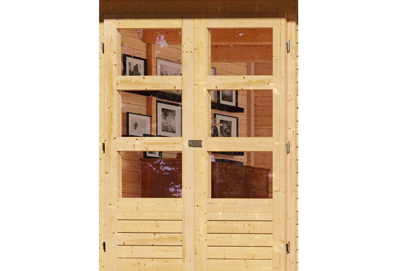 KARIBU Gartenhaus Askola 3, naturbelassen, Fichtenholz 19mm, 528,5 x 217 x 211 cm, Flachdach, seitlicher Anbau 2,8m mit Rückwand 30540-3 02.jpg