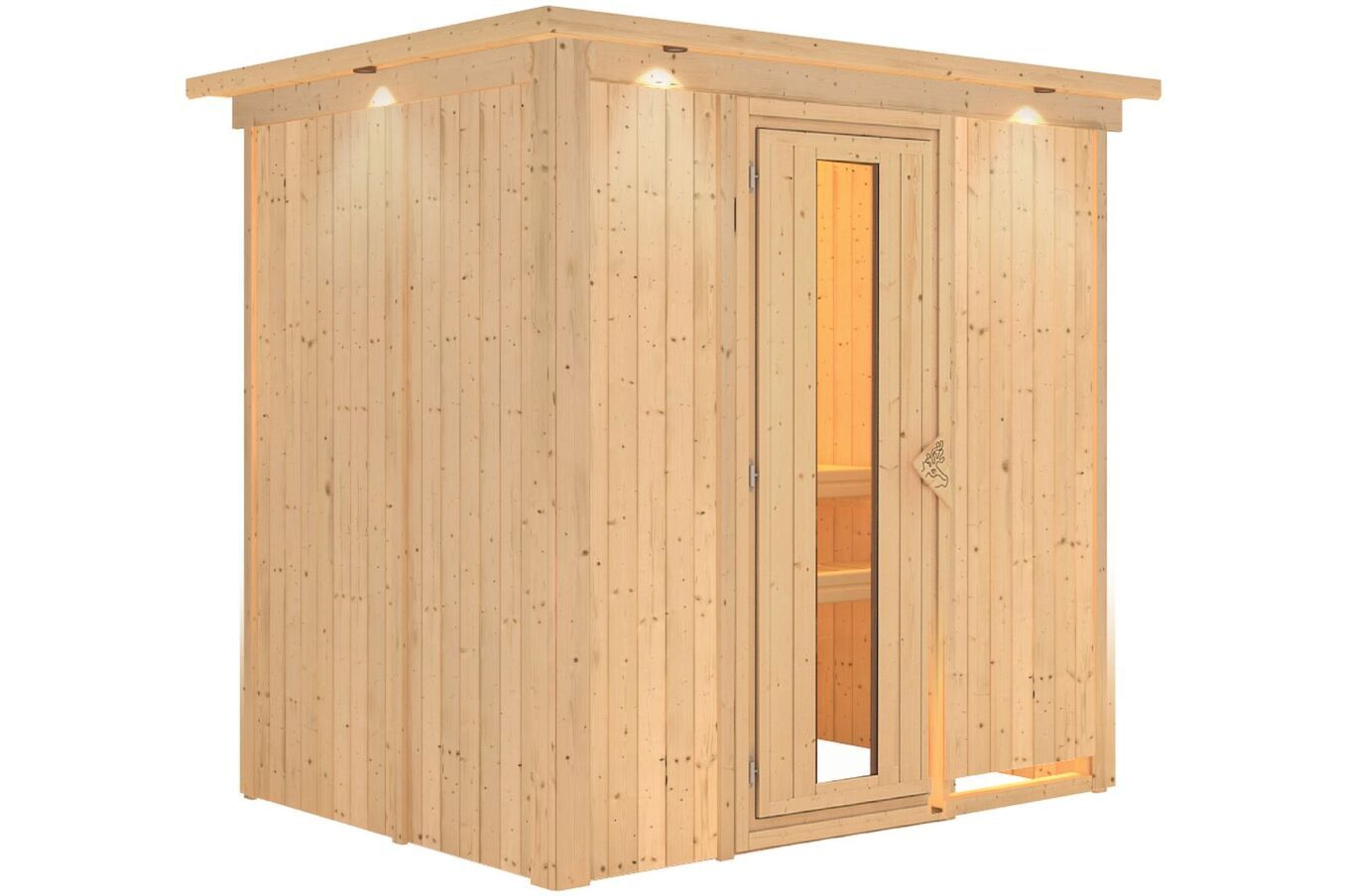 KARIBU Systemsauna Fanja, Fichtenholz 68mm, Fronteinstieg, ca. 2,7m² 2 18460-5.jpg