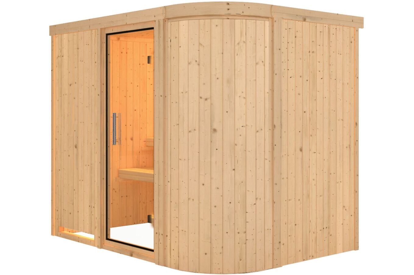 KARIBU Systemsauna Titania 4, Fichtenholz 68mm, Fronteinstieg, ca. 3,9m² 3 18427-13.jpg