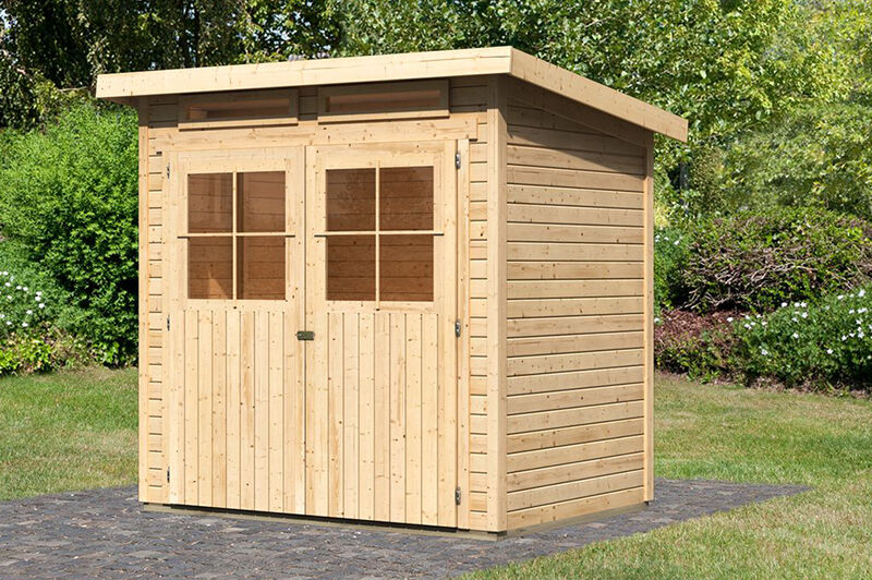 KARIBU Gartenhaus Glücksburg 2, Fichtenholz 19 mm, Pultdach 3 17848-1.jpg