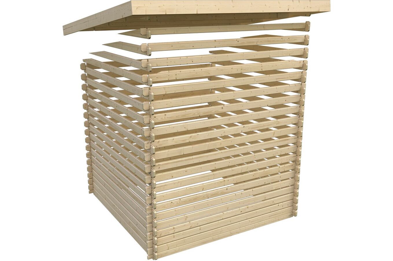 KARIBU Blockbohlenhaus Trittau 4, Fichtenholz ca. 40 mm, Pultdach 8 19432-3.jpg
