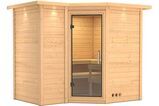 KARIBU Massivholzsauna Sahib 2, Fichtenholz 40mm, Eckeinstieg, ca. 2m² 2 18446-29.jpg