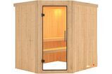 KARIBU Systemsauna Lilja, Fichtenholz 68mm, Eckeinstieg, ca. 3m² 2 18464-25.jpg