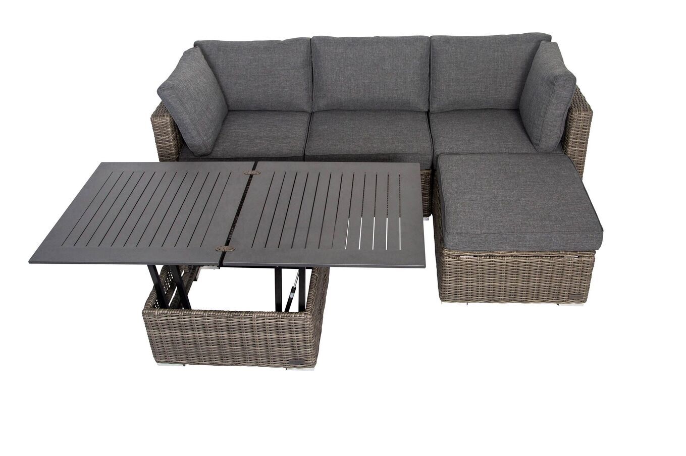 OUTFLEXX Loungetisch höhenverstellbar grau Gartenmoebel.de