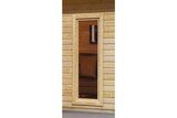 KARIBU Mainburg 4 Saunahaus, naturbelassen, Fichte, 490x368x229 cm, SET B mit Doppelflügeltür, Vorraum und 9 kW Ofen 31324-2 14.jpg