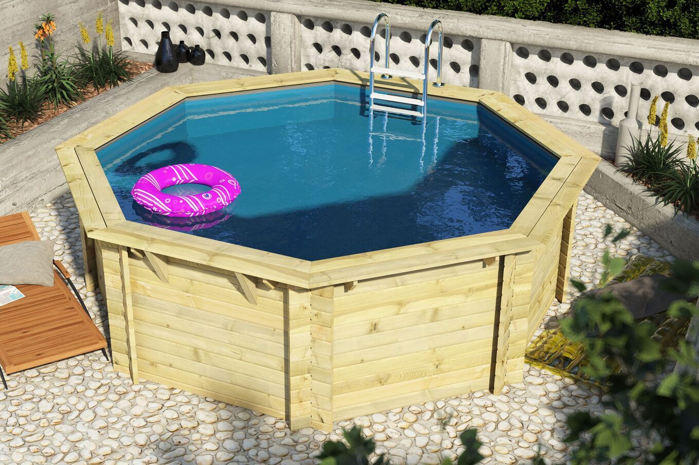 KARIBU Pool Modell 1, Fichtenholz 38 mm, kesseldruckimprägniert 1 17985-1.jpg