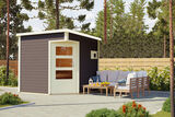 KARIBU Pelle Saunahaus, terragrau, Fichte, 231x231x227 cm, mit 9 kW Ofen ext. Steuerung 31396-5 01.jpg