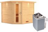 KARIBU Sauna Leona, Fichtenholz 38 mm, Eckeinstieg, ca. 5m² 1 20222-6.jpg