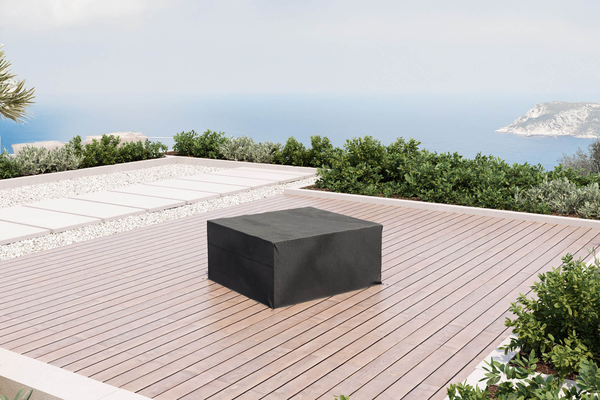OUTFLEXX Abdeckhaube, schwarz, Polyester, TPU 420D Ripstop-Gewebe, 76 x 76 x 38 cm