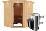 KARIBU Systemsauna Lilja, Fichtenholz 68mm, Eckeinstieg, ca. 3m² 2 18464-22.jpg