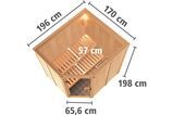 KARIBU Systemsauna Lilja, Fichtenholz 68mm, Eckeinstieg, ca. 3m² 3 18464-1.jpg