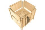 KARIBU Massivholzsauna Amara, Fichtenholz 40mm, Eckeinstieg, ca. 2m² 4 18447-3.jpg