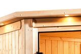 KARIBU Caspin Energiespar-Sauna, naturbelassen, Fichte, 210x165x202 cm, mit Kranz und 3,6 kW Ofen ext. Steuerung 31391-3 06.jpg