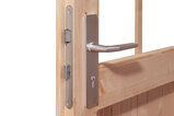 KARIBU Gartenhaus Kastorf7 , naturbelassen, Fichtenholz 28mm, 702 x 244 x 222 cm, Flachdach, Anbau 3,2m mit Rück- und Seitenwand 30469-3 03.jpg