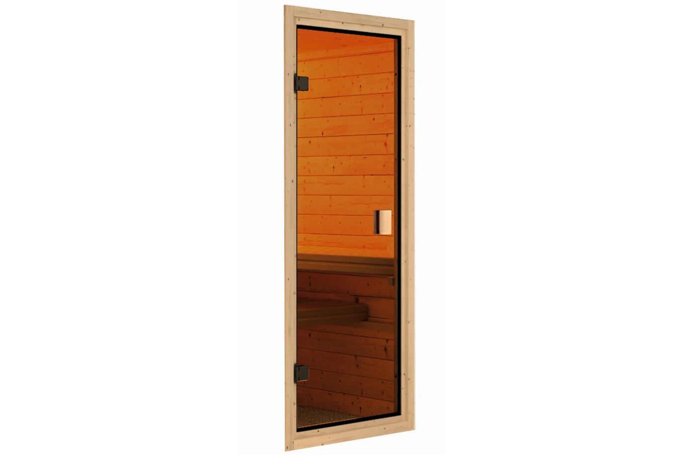 KARIBU Skrollan 1 Saunahaus, terragrau, Fichte, 336 x 196 x 195 cm, Fronteinstieg, mit moderner Tür SET mit Fenster, Ofen 9 kW ext. Strg. Easy 30941-2 08.jpg