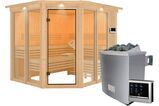 KARIBU Sauna Ainur, Fichtenholz 68 mm, Eckeinstieg, ca. 3,7m² 2 20264-7.jpg