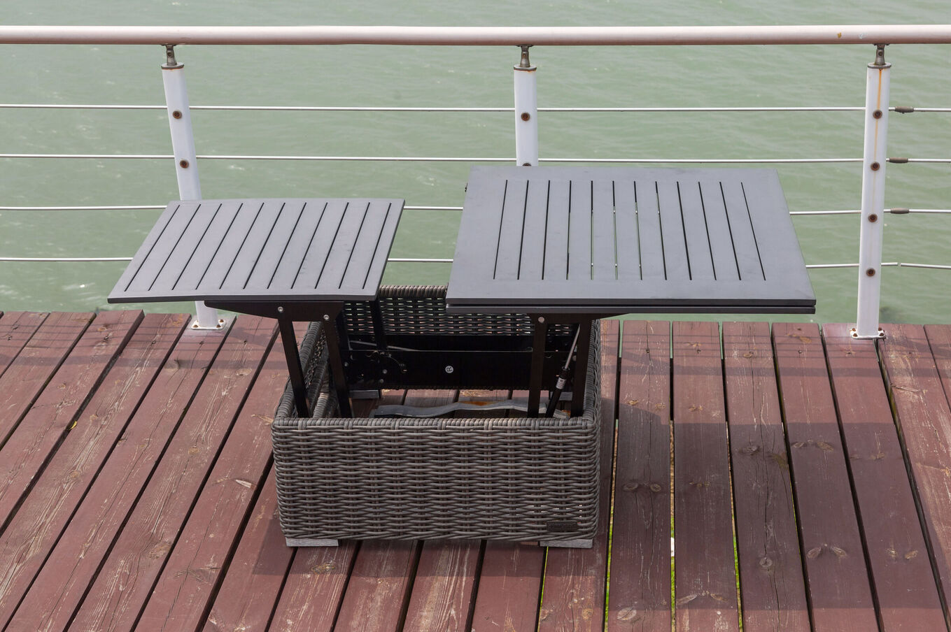 OUTFLEXX Loungetisch höhenverstellbar grau Gartenmoebel.de