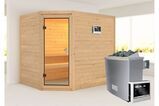 KARIBU Massivholzsauna Tanami, Fichtenholz 40mm, Eckeinstieg, ca. 2m² 1 18444-3.jpg