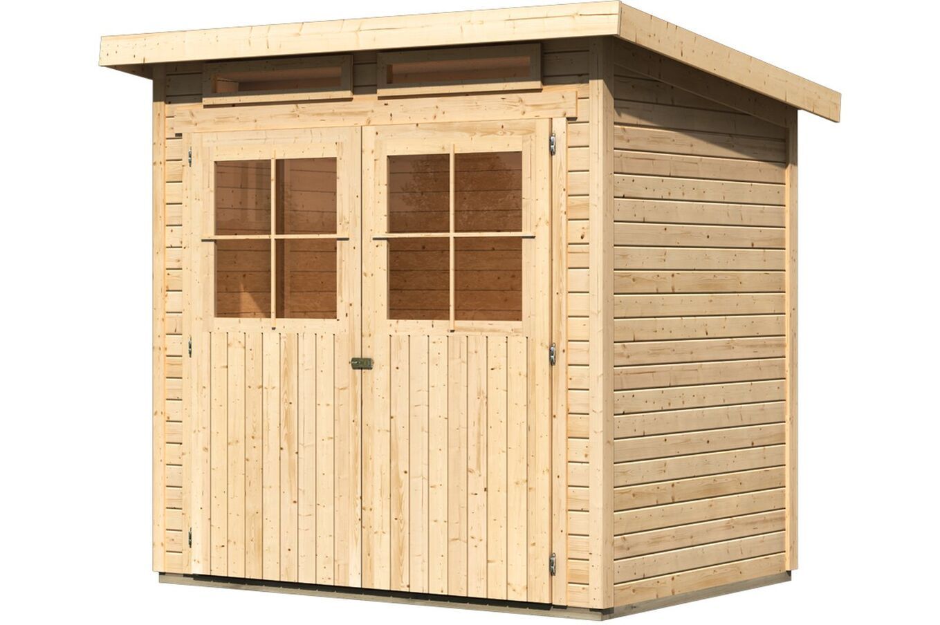 KARIBU Gartenhaus Glücksburg 2, Fichtenholz 19 mm, Pultdach 2 17848-1.jpg