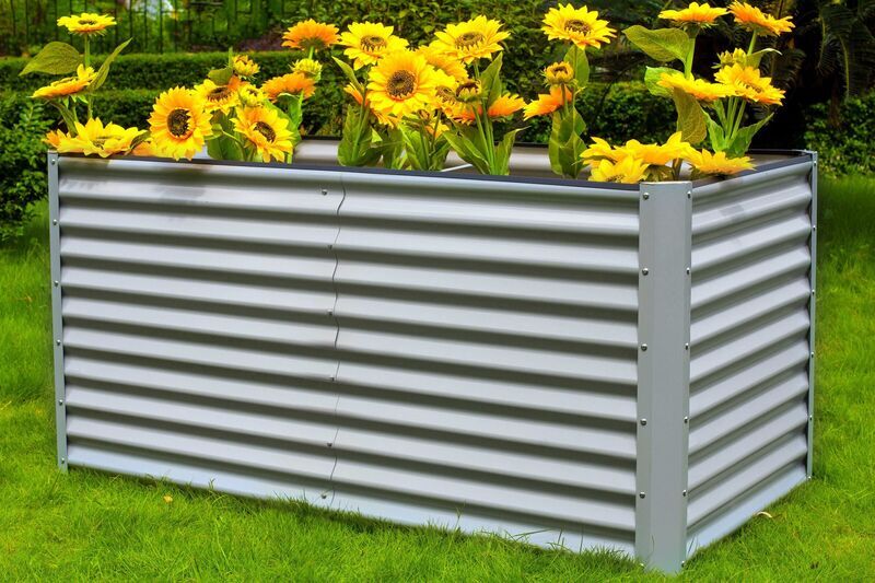 OUTFLEXX Hochbeet silber Zincalume Gartenmoebel.de