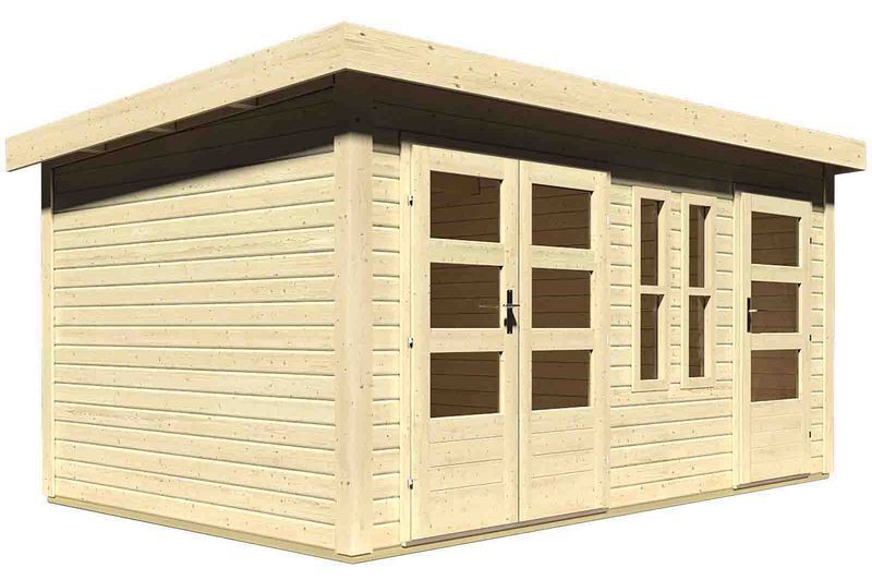 KARIBU Gartenhaus Schönbuch, Fichtenholz 38 mm, naturbelassen 2 18040-2.jpg