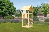 KARIBU Lotti Spielturm, naturbelassen, nordische Fichte, 107x107x291cm, mit Kletterwand ECO 30401-2 02.jpg