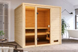 KARIBU Sauna Jutta, Fichtenholz 38 mm, Fronteinstieg, ca. 3,4m² 1 20235-1.jpg