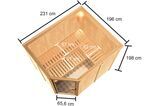KARIBU Sauna Horna, Fichtenholz 68 mm, Eckeinstieg, ca. 4,2m² 5 20245-3.jpg