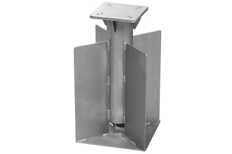 SCHNEIDER Universal-Bodenanker für Sonnenschirme, silber, Stahl verzinkt, 28 x 28 x 45 cm 4001-0001