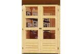KARIBU Gartenhaus Kerko 5, naturbelassen, Fichtenholz 19mm, 591,5 x 246 x 210 cm, Flachdach, Anbau 2,8m 30546-1 02.jpg