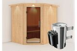 KARIBU Systemsauna Lilja, Fichtenholz 68mm, Eckeinstieg, ca. 3m² 1 18464-22.jpg