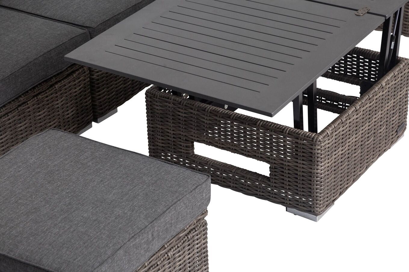 OUTFLEXX Loungetisch höhenverstellbar grau Gartenmoebel.de