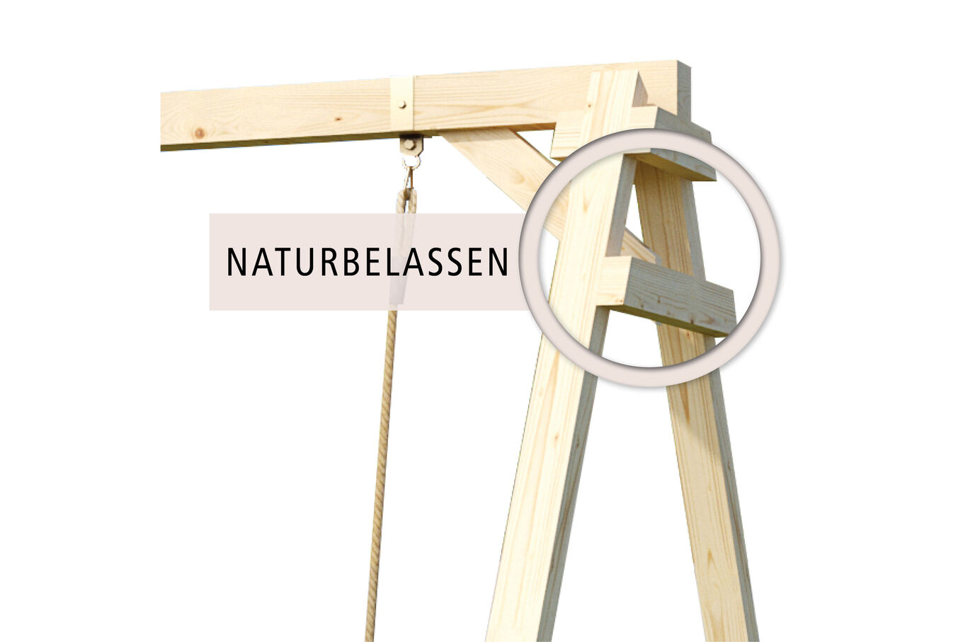 KARIBU Felix Doppelschaukel, naturbelassen, nordische Fichte, 308x264x213cm, mit Klettergerüst und Netzrampe 30398-3 03.jpg