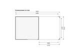 KARIBU Exklusivmodell Quadro Set Gartenhaus, terragrau, nordische Fichte, 545 x 275 x 214 cm, mit Anbaudach 33794-4 06.jpg