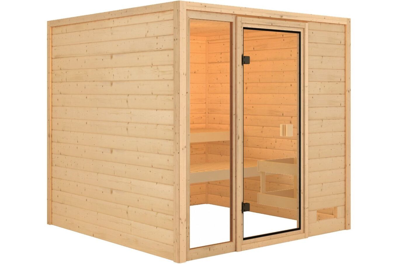 KARIBU Sauna Jutta, Fichtenholz 38 mm, Fronteinstieg, ca. 3,4m² 2 20235-1.jpg