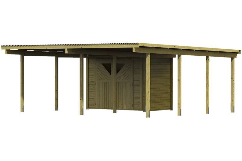 KARIBU Doppelcarport Eco, Kiefer-Massivholz, kesseldruckimprägniert, inkl. Beschlagbeutel 1 17962-7.jpg