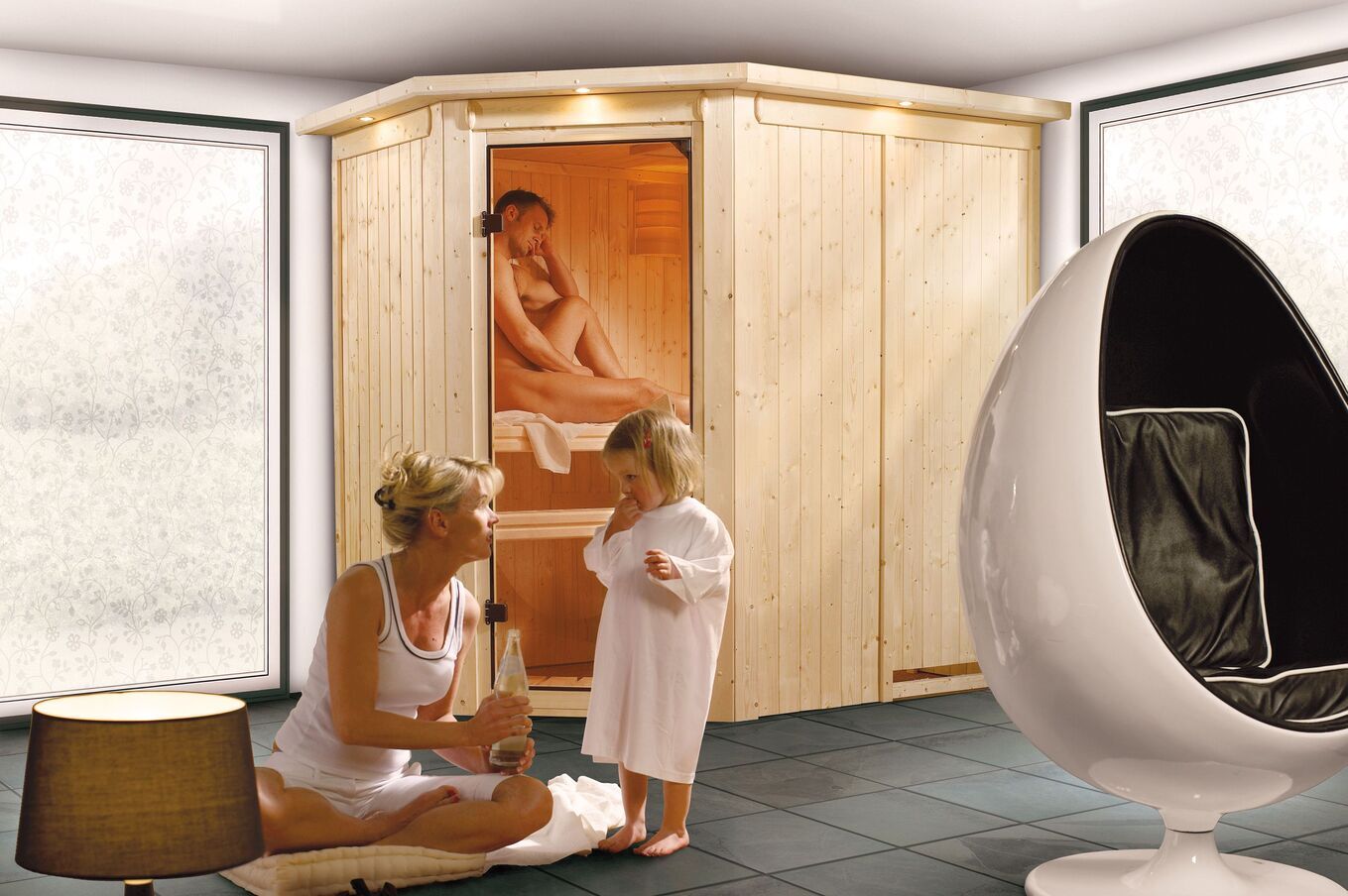 KARIBU Systemsauna Saja, Fichtenholz 68mm, Eckeinstieg, ca. 2,7m² 1 18461-13.jpg