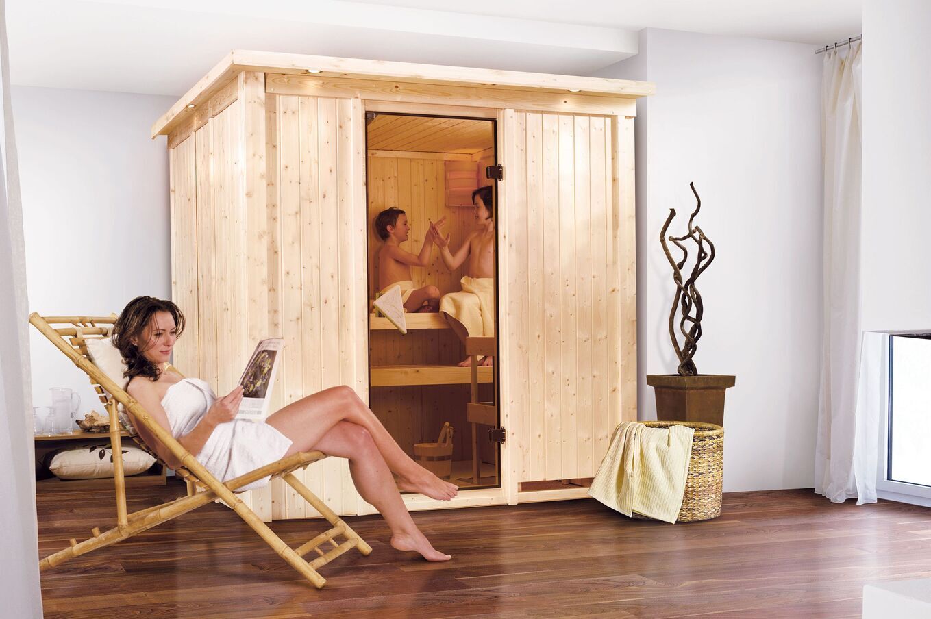 KARIBU Systemsauna Sodin, Fichtenholz 68mm, Fronteinstieg, ca. 3,3m² 1 18412-13.jpg