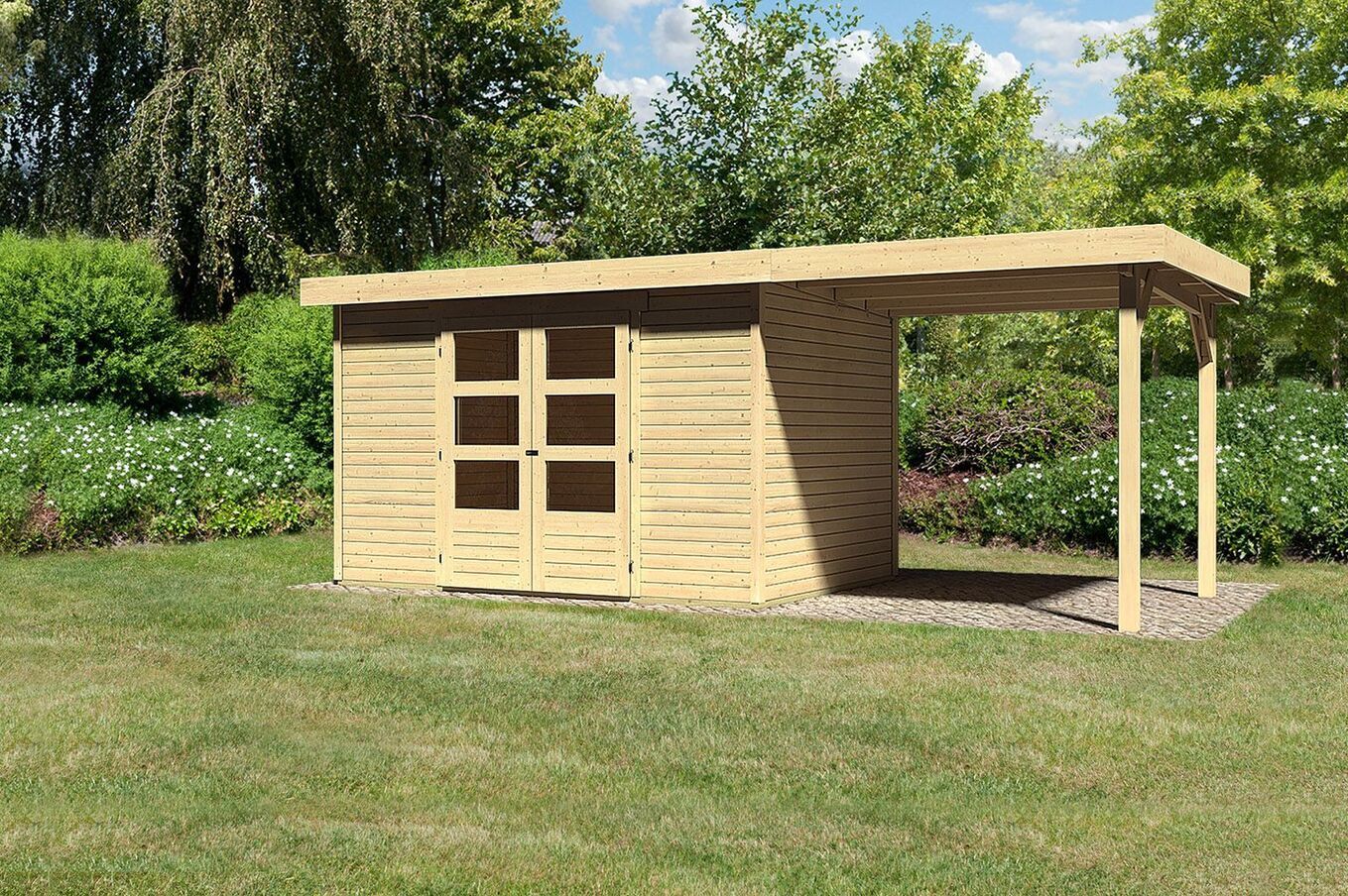 KARIBU Gartenhaus Askola 4, Fichtenholz 19 mm, Pultdach 2 17993-2.jpg