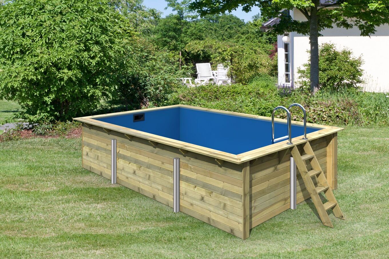 KARIBU Pool 44 mm, naturbelassen, Fichtenholz, 309x486x124 cm, Größe 3, KDI 30526-1 01.jpg
