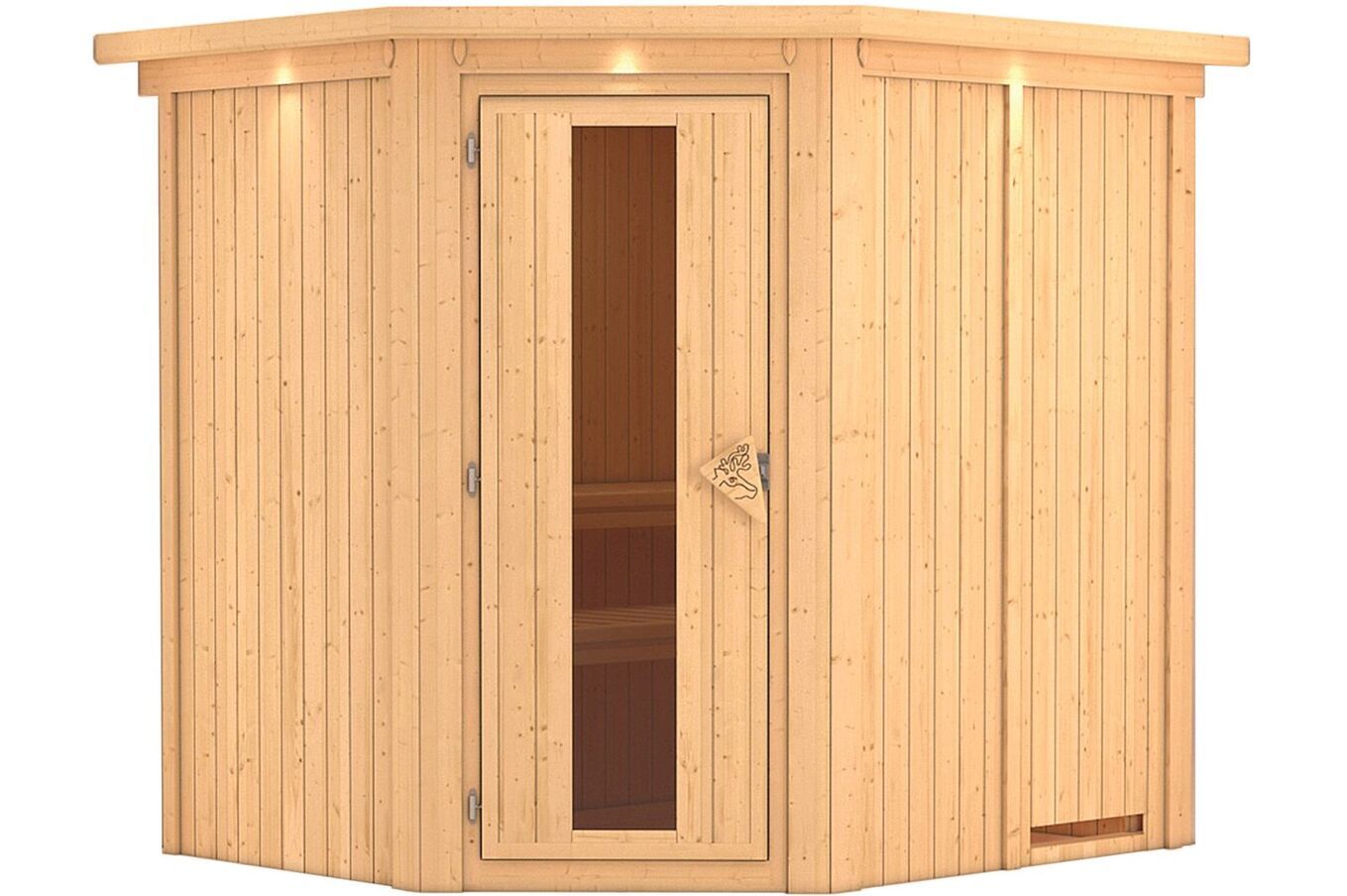 KARIBU Systemsauna Siirin, Fichtenholz 68mm, Eckeinstieg, ca. 3m² 3 18413-5.jpg