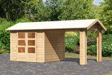 KARIBU Gartenhaus Theres 3, naturbelassen, Fichtenholz 28mm, 528 x 240 x 242 cm, Satteldach, inkl. Dachausbauelement 30471-1 02.jpg