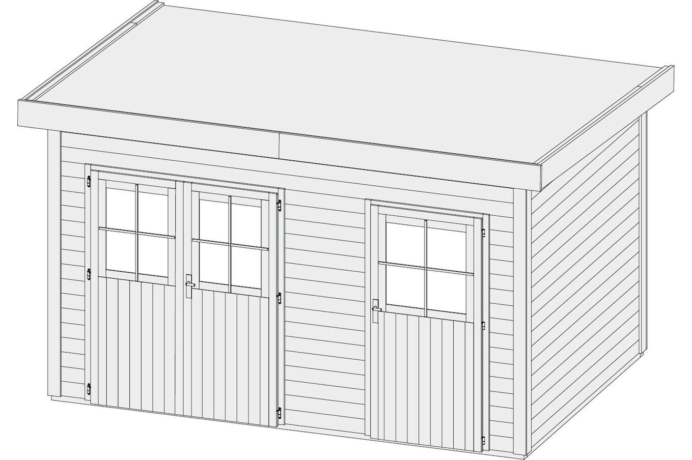 KARIBU Gartenhaus Tintrup, Fichtenholz 28 mm, Flachdach 3 18038-1.jpg