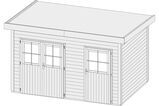 KARIBU Gartenhaus Tintrup, Fichtenholz 28 mm, Flachdach 3 18038-1.jpg