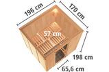 KARIBU Systemsauna Sodin, Fichtenholz 68mm, Fronteinstieg, ca. 3,3m² 3 18412-25.jpg