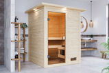 KARIBU Sauna Sandra, Fichtenholz 38 mm, Fronteinstieg, ca. 1,8m² 1 20223-5.jpg