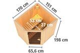 KARIBU Systemsauna Taurin, Fichtenholz 68mm, Eckeinstieg, ca. 2,3m² 3 18407-9.jpg